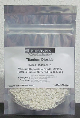 $59.95 • Buy Titanium Dioxide, Vacuum Deposition Grade, 99.9+% (Metals Basis), 50g