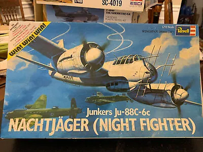 VINTAGE 1974 REVELL Model JUNKERS Ju-88C-6c NACHTJAGER (NIGHT FIGHTER) • $20