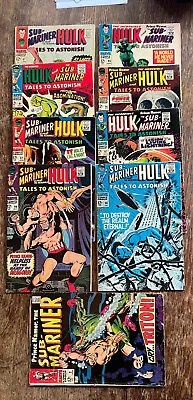 $64.50 • Buy Tales To Astonish LOT  Sub-Mariner Hulk Marvel 1966 -NO RESERVE! 