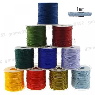 £4.49 • Buy 100Yards Nylon Cord Thread Chinese Knot Macrame Beading DIY Bracelet Braided 1mm