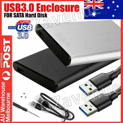 $9.95 • Buy Aluminum USB 3.0 Hard Drive 2.5  SATA HDD SSD External Slim Enclosure Case