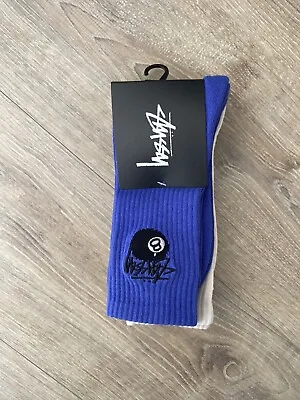 £15.77 • Buy Stussy 8 Ball Sock 3 Pack Multi Mens Streetwear Skate Apparel