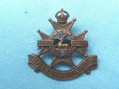 The Notts/Derbys Regiment Officers Service Dress Cap Badge. • £44