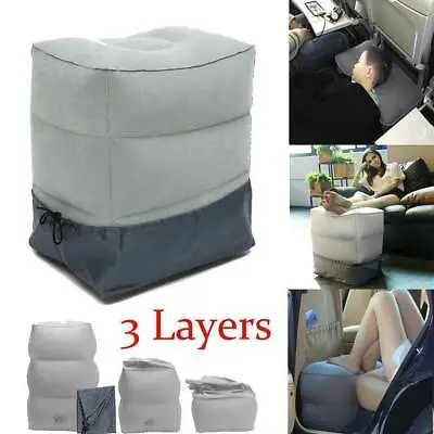 $19.73 • Buy Inflatable Travel Foot Rest Pillow Kids Airplane Bed Air Footrest For Car Train