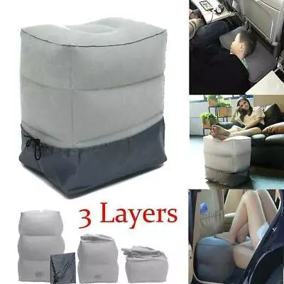 Inflatable Travel Foot Rest Pillow Kids Airplane Bed Air Footrest For Car Train • $18.89