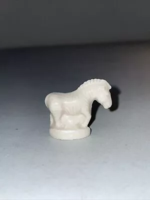 Wade Whimsies England Mini Porcelain Figurine - 1.25  White Zebra Horse • $1.75