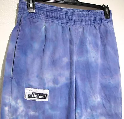 Vtg Chefwear PURPLE TIE DYE Pants XS 90s Baggy Made USA Cook Chef Kitchen Work • $36