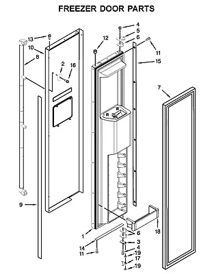 WPW10485980 Whirlpool Refrigerator Top Door Hinge See #5 On The Diagram • $28.43