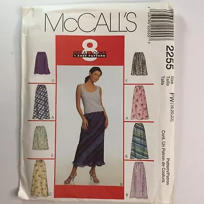 McCalls 2255 Elastic Waistband Pull On Skirt Bias Swish Ladies New Uncut Pattern • £12.50