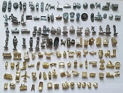 Single Metal Silver And Gold Monopoly / Scene It  Tokens  Pieces  Movers  Spares • £1.35