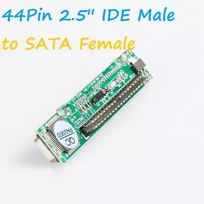 SATA Female To 44Pin 2.5 IDE Male HDD Adapter Converter Laptop PC Windows • £6.48