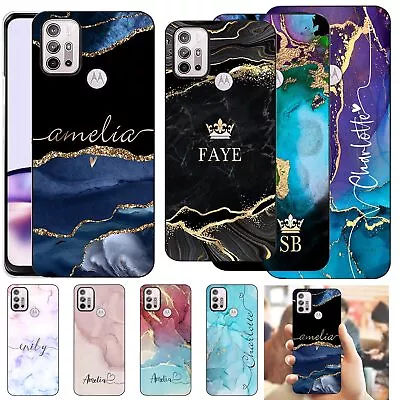 Marble Personalized Phone Case Cover For Motorola Moto G Stylus E13 E30 G22 G62 • $7.98