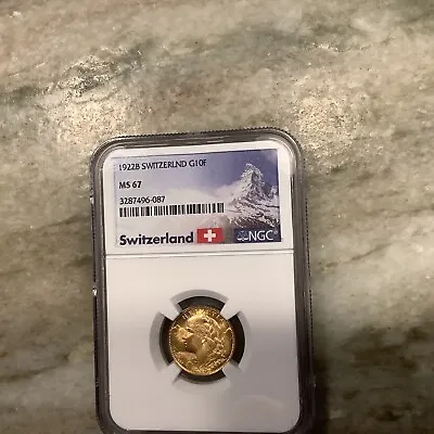 1928 B Switzerland G 10F Gold Coin • $750