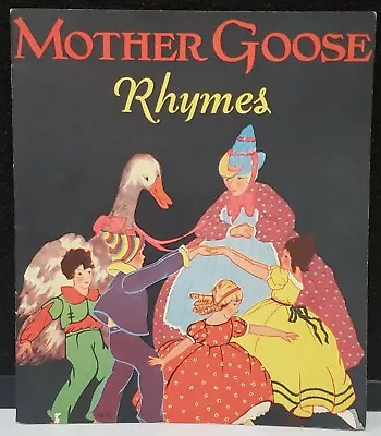 Vintage Art Deco 1928 Book Mother Goose Rhymes #1011 Whitman USA • $19.19