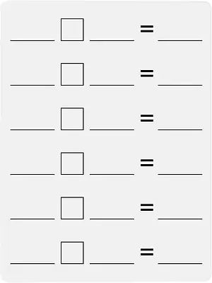 Dry Erase Board Math Sentences Addition Subtraction Multiplication Division • $26.36