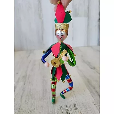 Radko Fool For Yule Jester Italian Glass Banjo Ornament Xmas Tree Vintage • $131.18