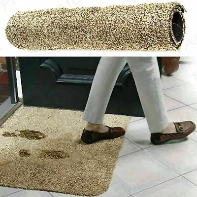 Magic Clean Steps Door Mat Super Absorbent Entrance Mat Non Slip Beige 70x45cm • £9.89