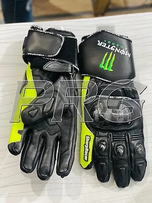 Monster Energy Motorcycle Racing Leather Gloves Race Guantes Monster Race Gants • $82