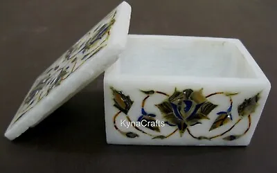 3 X 2 Inches MOP Inlay Work Jewelry Box Marble Decorative Box From Vintage Craft • $82.80