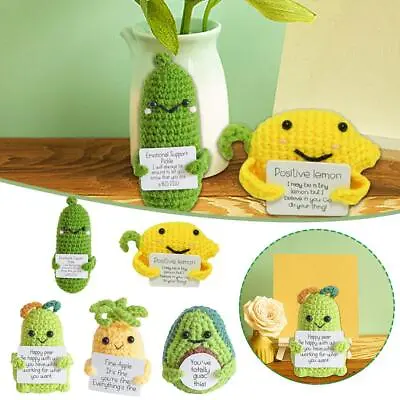 Handmade Emotional Support Pickled Cucumber GiftsCute Handwoven-Ornaments • £3.88