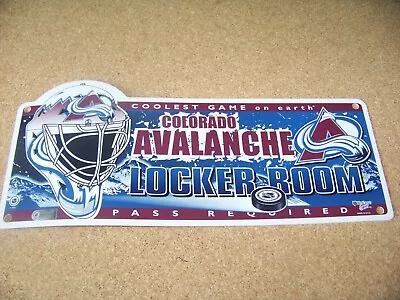 Colorado Avalanche Locker Room Plastic Sign 19  X 8.25  Coolest Game On Earth • $18