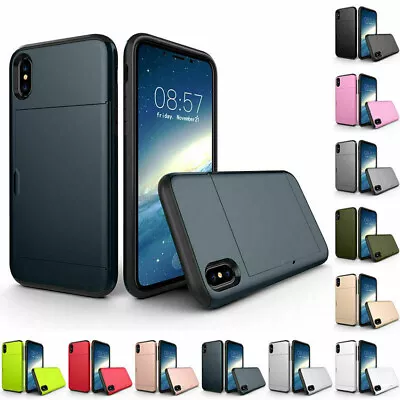 Two-in-one Hybrid Phone Case Holder For IPhone 14 Pro Max 13 12 Plus XS/X Cover • $13.96