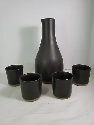 Vintage MCM Marshall Studios Martz Pottery Decanter With 4 Cups • $399.99