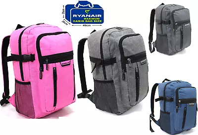 40x20x25 Ryanair EasyJet Backpack Under Seat Travel Hand Luggage Cabin Bag Case • £11.99