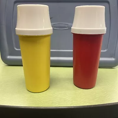 Vtg Tupperware Ketchup And Mustard Pump Containers • $10