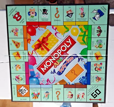 Monopoly Junior Party Replacement Board Only (great If Your Board Is Broken) • $14.99