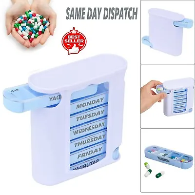 Weekly Daily Pill Box Organiser Tablet Medicine Holder Storage Dispenser 7 Day • £6.89