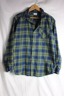Columbia Shirt Men's Size Large Plaid  Flannel Button Up Hiking Outdoors • $18.99