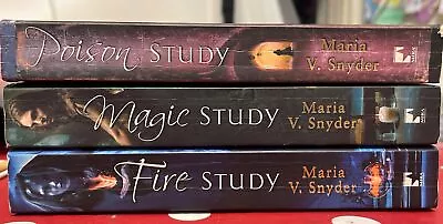 Maria V Snyder (The Chronicles Of Ixia Books 12&3) Poison Magic Fire Study • £7