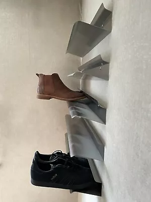 J-me Horizontal Wall Mounted Shoe Boot Storage Stainless Steel 1 X 700mm Rack • £14.99