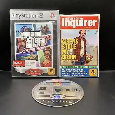 Playstation 2 PS2 GTA Grand Theft Auto Vice City Stories With Manual Pal • $18.99