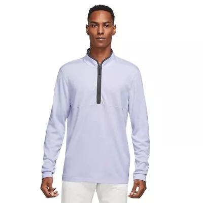 Nike Dri-Fit Victory Lilac Purple 1/2 Zip L/S Golf Jacket Men Medium DJ5474-536 • $49.49