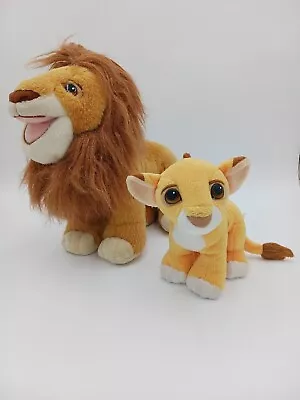 Disney The Lion King Authentic Mufasa & Simba  Plush Toy - Vintage 1993 Mattel • $15.99