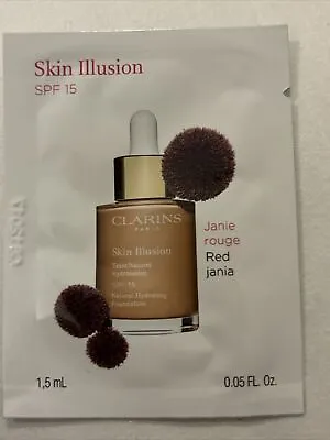 Clarins Skin Illusion Foundation Shade 110 Honey  SPF15 1 X 1.5 Ml Sachet Sample • £2.25