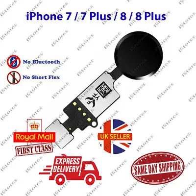 £4.49 • Buy IPhone 7 / 7 Plus / 8 / 8 Plus Home Button Flex Cable Replacement Black 