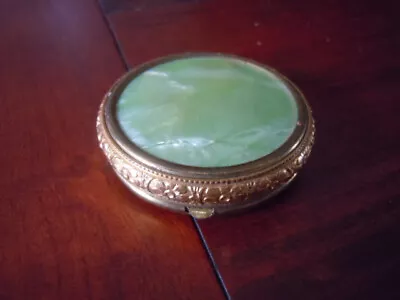 Vintage Tiny Pearly Green Rouge Compact • $20