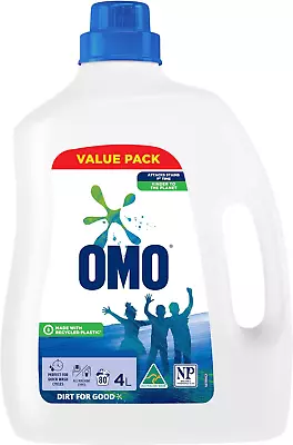 Omo Active Clean Liquid Laundry Detergent 4L 80 Washes Fragrance Free • $30.68