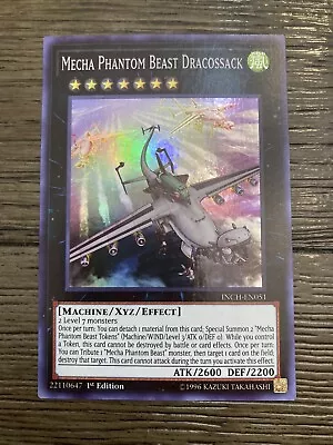 Yugioh Mecha Phantom Beast Dracossack INCH-EN051 1st Edition Super Rare NM/M • $2.09