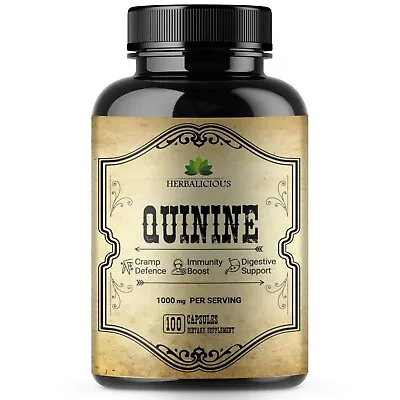 Quinine 100 Capsules - Muscle Cramp Defense And Overall Digestive Health • $24.99