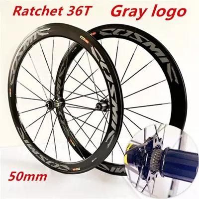 $343.58 • Buy 700C 36T Ratchet 50mm Road Wheelset Bike V C Rim Disc Brake Wheel Cosmic Elite
