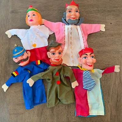 $80 • Buy Vtg Punch And Judy Hand Puppets Mr Rogers Neighborhood Characters Set Lot
