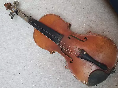 $74 • Buy Old German 3/4 Violin Violon, Needs Repair!