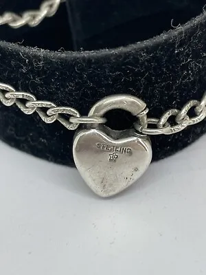 Vintage Sterling Silver Heart Charm Bracelet • $99