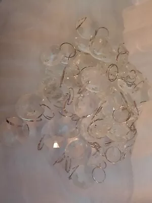 48 Large Crystal Glass Chandelier Spare / Replacement Beads  Hooks - Forum Belle • £40