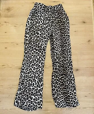 H&m Leapord Print Flares Trousers  Size S Vgc • £5