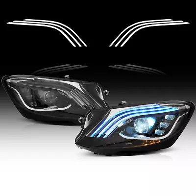 Upgrade 2018+ OE Style FULL LED Headlights DRL For 2014-17 Mercedes Benz S Class • $759.99